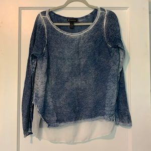 INC Funky Blue Waffle Knit Shirt - size XL